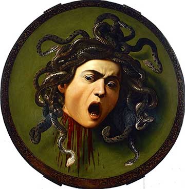 Tête de Méduse peinte par Le Caravage