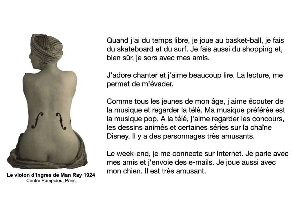 Proposition d'écriture