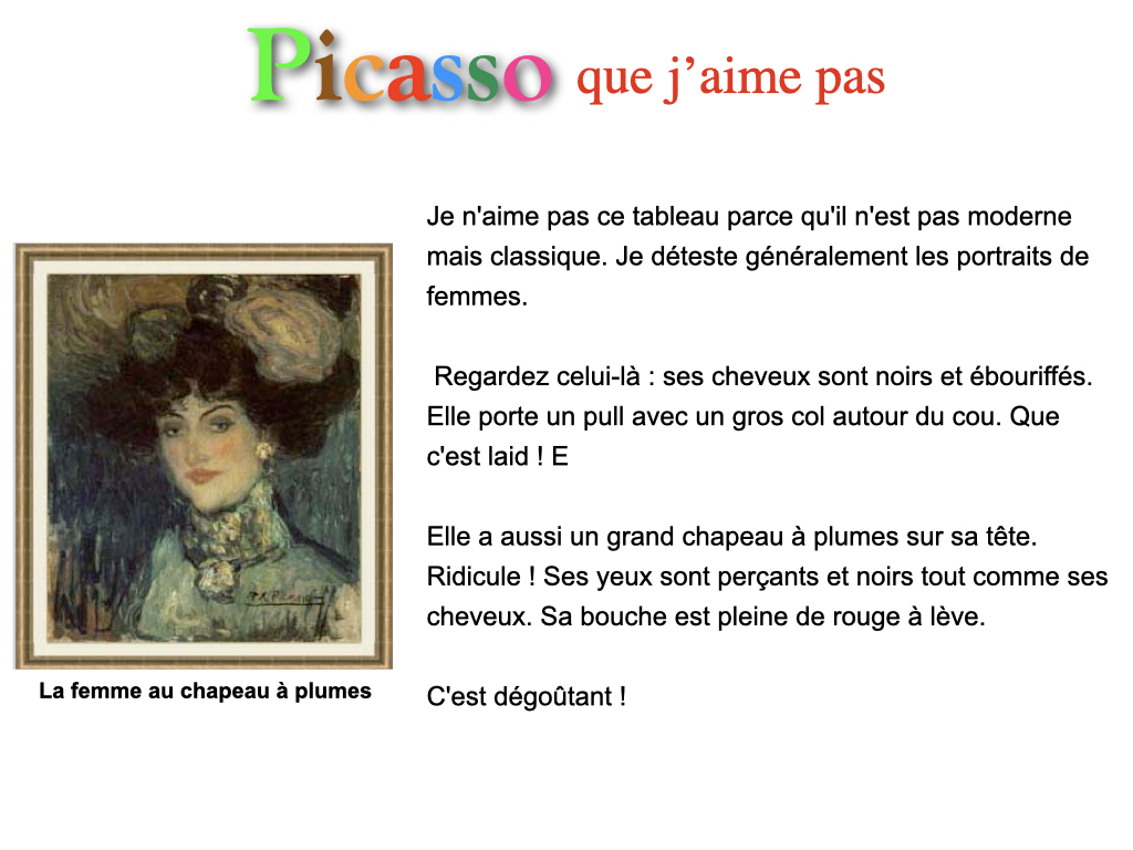 Proposition d'écriture
