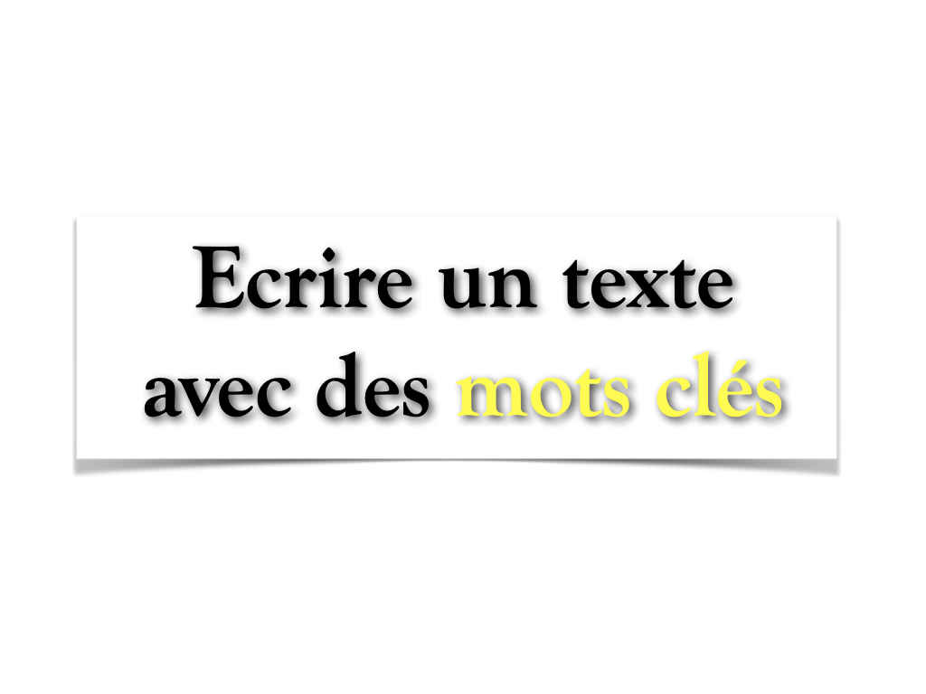 Proposition d'écriture