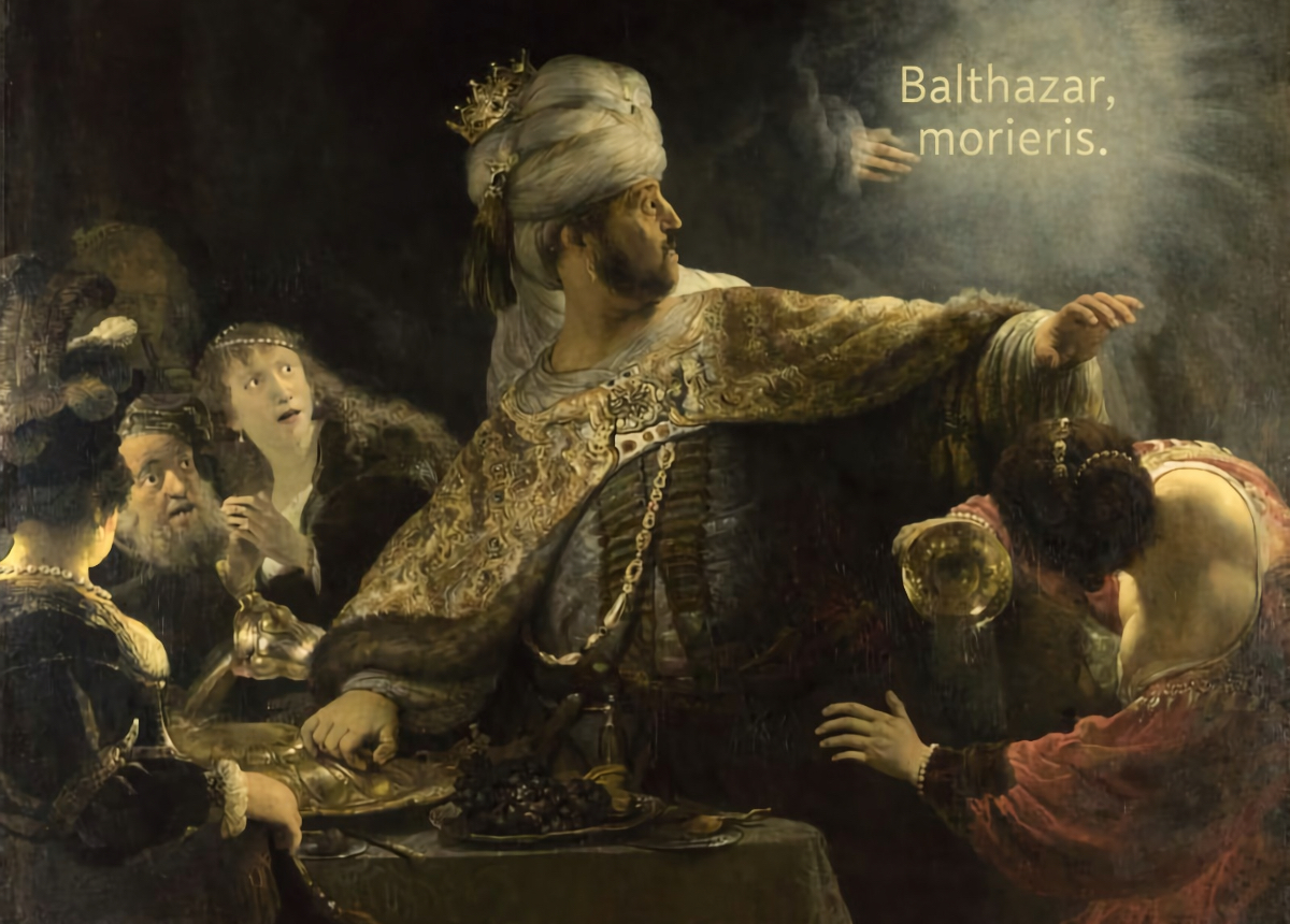 Le festin de Balthazar 1635 - Rembrandt - jeu de l'intrus