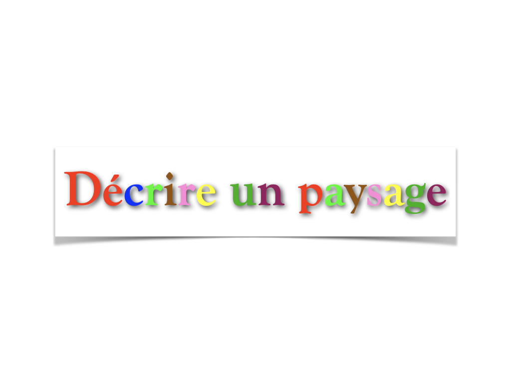Proposition d'écriture