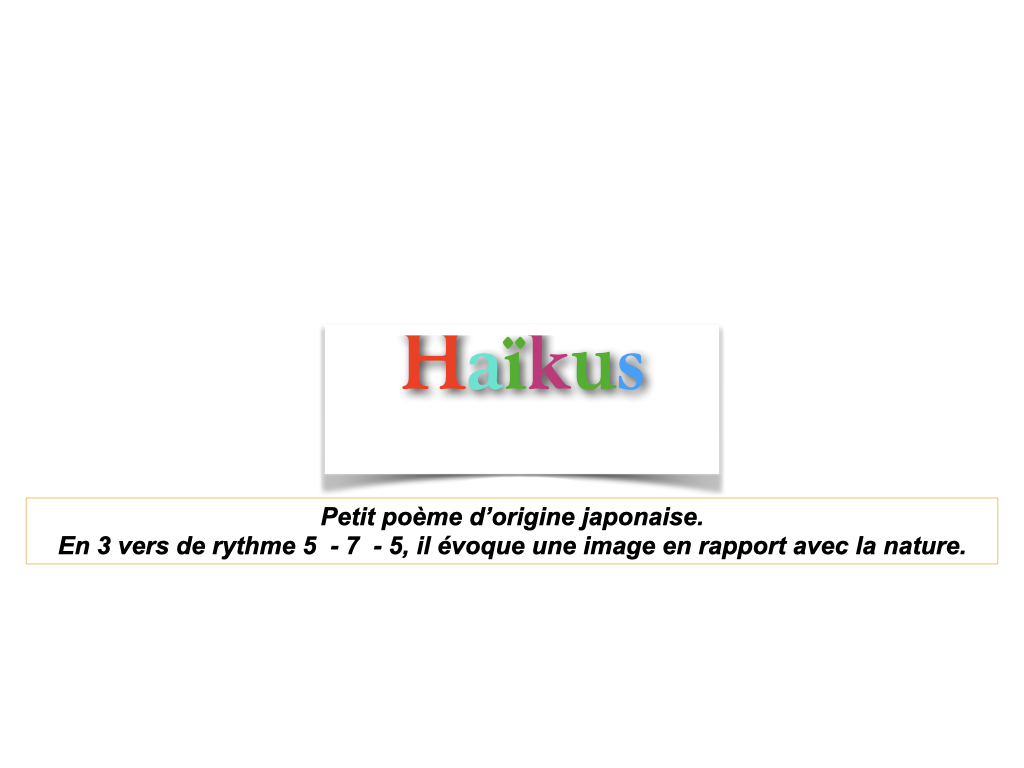 Proposition d'écriture