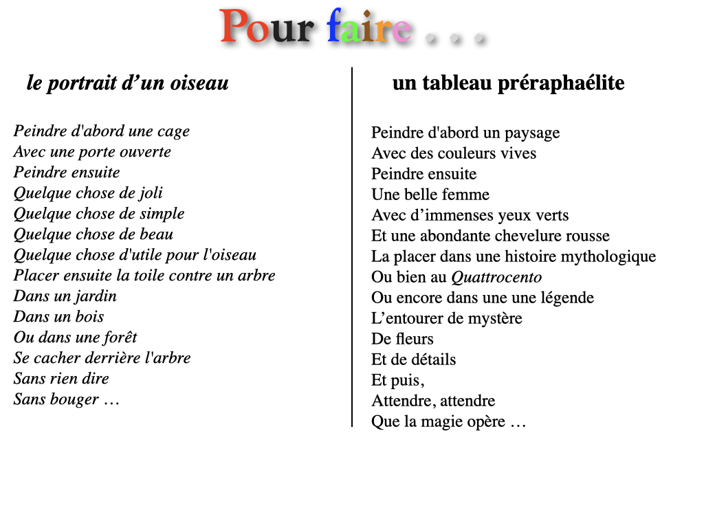 Proposition d'écriture